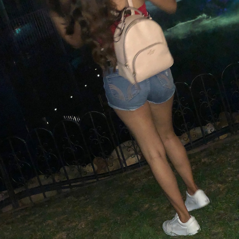 Baby pink leather Kate spade mini backpack